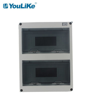 IP65 Outdoor Plastic MCB Box 24 Way Distribusi Daya Pintu Transparan