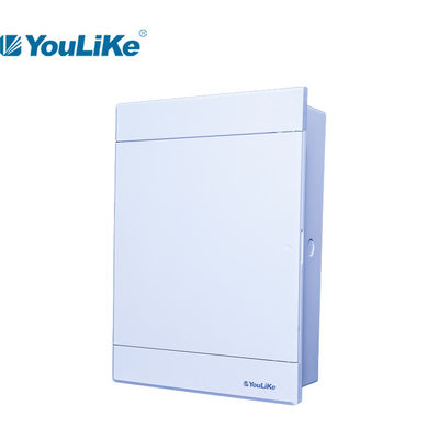 Indoor 30 Way Plastic Circuit Breaker Box Papan Distribusi Listrik Pintu Putih