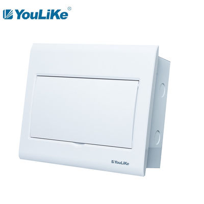 White Flush Mount 10 Way MCB Box, Kotak Distribusi PC Anti Deformasi