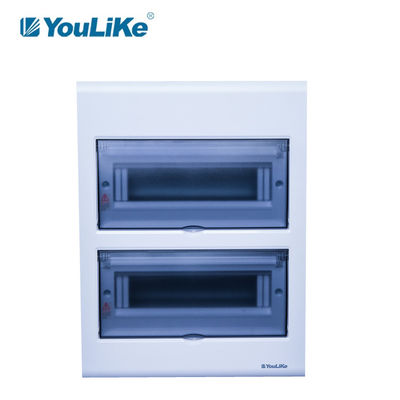 Lukisan Bubuk Putih 24 Way MCB Box Vertical Flush Mounting