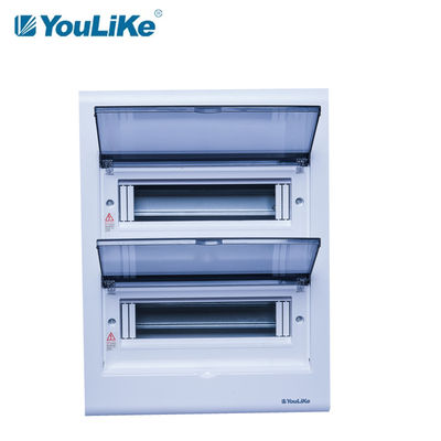 Lukisan Bubuk Putih 24 Way MCB Box Vertical Flush Mounting