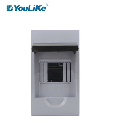 Bahan ABS IP40 Single Phase MCB Box 4 Way Penggunaan Indoor Dan Outdoor