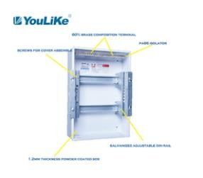 24 Way 2 Row PVC ODM Flush Mount Distribution Box Rumah MCB Box Tebal 1.2mm